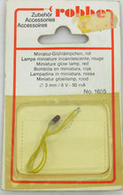 Load image into Gallery viewer, Robbe #1655 2 Miniature Glow Lamps RED 3mm 6v 50mA for motorboats trains hobby