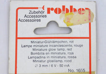 Load image into Gallery viewer, Robbe #1655 2 Miniature Glow Lamps RED 3mm 6v 50mA for motorboats trains hobby