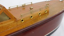 Load image into Gallery viewer, Boat VINTAGE Wooden Model Chris Craft Speed Boat 20" long 5" RARELY OFFERED
