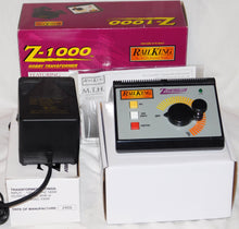 Load image into Gallery viewer, MTH Z-1000 Transformer & Power Supply boxed Rail King AC 100 watts 40-1000 C-8+++ Like New