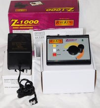 Load image into Gallery viewer, MTH Z-1000 Transformer & Power Supply boxed Rail King AC 100 watts 40-1000 C-8+++ Like New