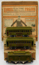 Load image into Gallery viewer, Lionel #347E BOXED Set w/ 8E Standard gauge passenger Set Olive 337 338 1920s Prewar