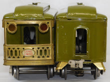Load image into Gallery viewer, Lionel #347E BOXED Set w/ 8E Standard gauge passenger Set Olive 337 338 1920s Prewar