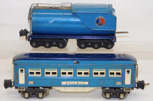 Load image into Gallery viewer, Lionel 194W Blue Comet Set Original Prewar O Gauge BLUE COMET STEAM ENGINE & PASSENGER SET C-6