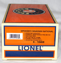 Load image into Gallery viewer, Lionel 6-18468 Canadian National Railroad Speeder #23 motorized unit w/ strobe