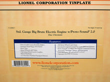 Load image into Gallery viewer, MTH Lionel Corporation BRUTE ENGINE & PASSENGER SET Zinc Chromate 11-2009-1 Standard Gauge