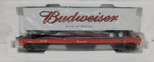 Load image into Gallery viewer, MTH 20-98604 BUDWEISER Beer Flat Car w/ 48' Trailer Train Anheuser-Busch 1/48 O