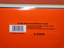 Load image into Gallery viewer, Lionel 6-25656 Chicago & Alton Limited 4 car Scale Heavyweight Set O C&A C-9+