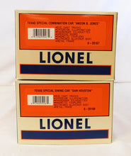 Load image into Gallery viewer, Lionel 6-39166 Texas Special Passenger 2 car Add on Set MKT Aluminum C-8 Katy 15"