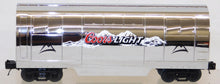 Load image into Gallery viewer, MTH 30-78040 Coors Light Beer CHROME Silver Bullet Train Operating Reefer Scarce
