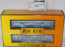 Load image into Gallery viewer, MTH 30-67332 Santa Fe Blue Goose 4 Car Streamline Passenger Set Rail King Very hard to find