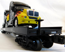 Load image into Gallery viewer, MTH 20-98530 Caterpillar Premier Flat Car w/ (2) COOL CAT Haulers 1/48 O #200662