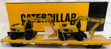 Load image into Gallery viewer, MTH 20-98682 Caterpillar Premier 60' Flat Car w/(2) CAT M316D wheel excavator loaders