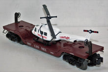 Load image into Gallery viewer, Lionel Lines Aviation Flat Car #6461 w/ Ertl Helicopter Life Flight 6-16968 General Hospital