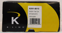 Load image into Gallery viewer, K-line K691-8015 NASA Flat Car w/ Capsule & Helicopter Space USA Train O gauge