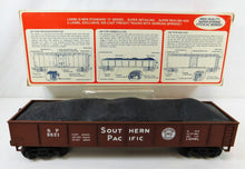 Load image into Gallery viewer, Lionel SP 9821 Southern Pacific gondola w/removable Coal load Standard O 1/48