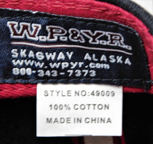 Load image into Gallery viewer, White Pass & Yukon Route Railroad Black Cap Hat Skagway Alaska Train 2011 WP&Y R