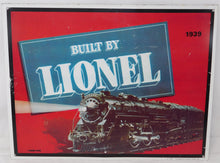 Load image into Gallery viewer, Built by Lionel Trains Tin Metal Sign Vintage Ad repro of 1939 catalog 15x11.75"