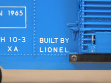 Load image into Gallery viewer, Lionel 6464-1965 TCA Blue Boxcar 6464 1965 Train Collectors Convention C-8 CLEAN bottom stamped