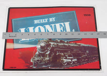 Load image into Gallery viewer, Built by Lionel Trains Tin Metal Sign Vintage Ad repro of 1939 catalog 15x11.75"