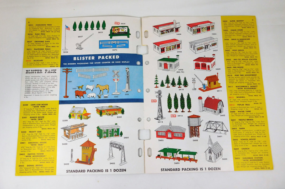 Plasticville USA HO catalog 1960 H 8pgs Bachmann Bros Postwar trains C