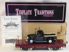 Load image into Gallery viewer, MTH 10-1148 Standard Gauge #234 Flat Car w/ Black Pick Up Truck Tinplate Traditions