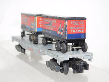 Load image into Gallery viewer, American Flyer 956 Monon FlatCar W/ 2 Gilbert Hall of Science Trailers Piggyback