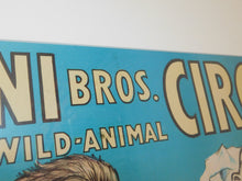 Load image into Gallery viewer, Cristiani Brothers Circus Big Wild Animals 1950s Poster FD Freeland FRAMED 35x29