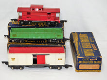 Load image into Gallery viewer, PREWAR American Flyer Freight Set THREE CARS O Gauge Link 476 478 484 BOXED Shel