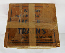 Load image into Gallery viewer, Lionel 356 Operating Freight Station w/ red & green carts boxed and complete