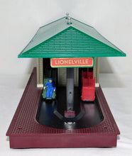 Load image into Gallery viewer, Lionel 356 Operating Freight Station w/ red & green carts boxed and complete