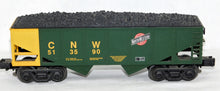Load image into Gallery viewer, Industrial Rail O GAUGE 3 rail Northwestern CNW 513590 Hopper run w/any 3 rail O w/ coal load