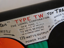 Load image into Gallery viewer, Lionel TW transformer 175 watts Whistle control Recent serviced New Cord 1954-60