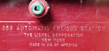 Load image into Gallery viewer, Lionel 356 Operating Freight Station w/ red & green carts boxed and complete