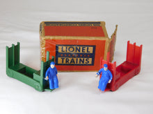 Load image into Gallery viewer, Lionel 356 Operating Freight Station w/ red & green carts boxed and complete