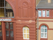 Load image into Gallery viewer, Faller B-115 Mittelstadt Central TRAIN STATION HO scale Assmbld 18x6x5.5" German
