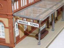 Load image into Gallery viewer, Faller B-115 Mittelstadt Central TRAIN STATION HO scale Assmbld 18x6x5.5" German