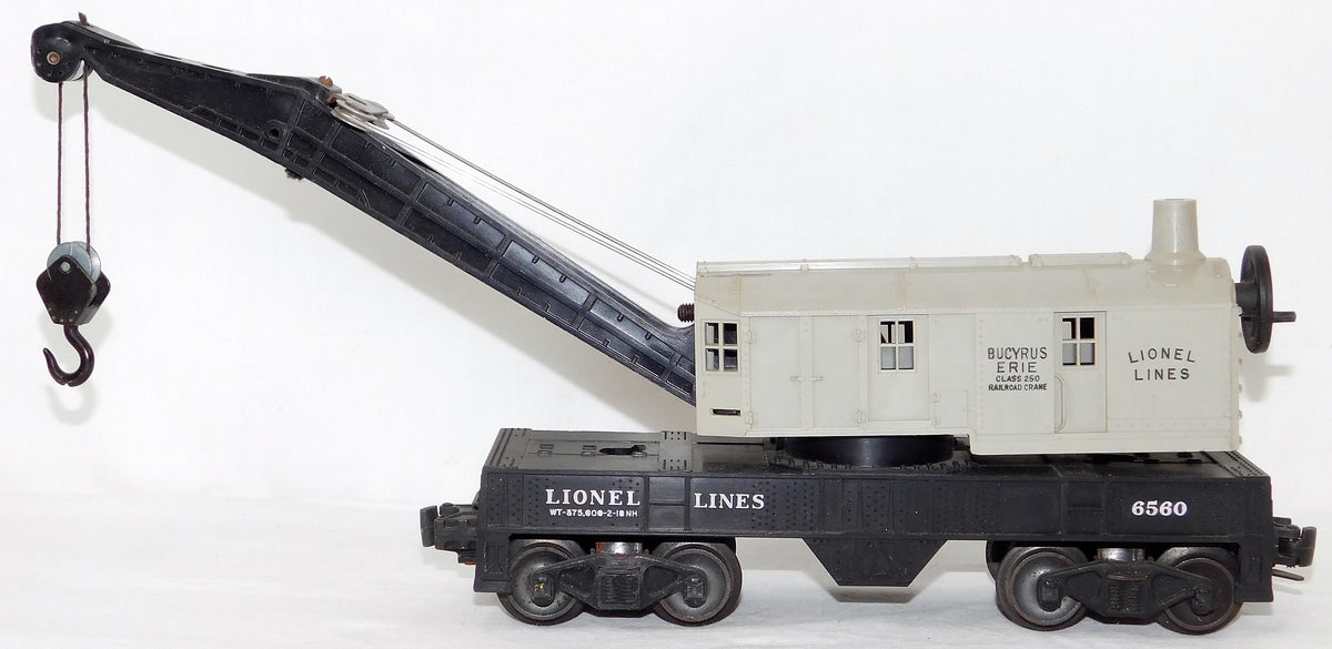 Lionel Bucyrus Erie Six Wheel Crane Car - Lionel Rolling 2024 Stock - No. 19837 - 1999 Lionel Crane Car - O/O-27 Scale