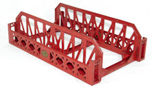 Load image into Gallery viewer, Lionel #270 metal bridge RED w/ pedestrian walkway Single Span Brass O Prewar