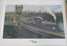 Load image into Gallery viewer, The Sound of Seattle by Jim Jordan Great Northern 33 3/8x 22.5" Signed RR art