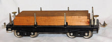 Load image into Gallery viewer, LIONEL 211 flat car black w/orignl lumber load Standard Gauge CLEAN 1931 BOXED