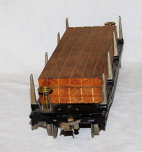 Load image into Gallery viewer, LIONEL 211 flat car black w/orignl lumber load Standard Gauge CLEAN 1931 BOXED