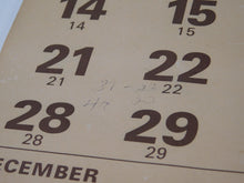 Load image into Gallery viewer, Santa Fe Railroad 1979 Wall Calendar Claudine Morrow Train station ATSF Original