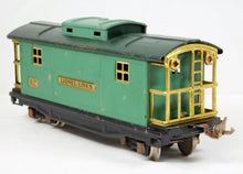 Load image into Gallery viewer, Lionel Prewar 817 2 tone Green Caboose Copper Journals 1932 lg O Gauge brassTrim