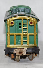 Load image into Gallery viewer, Lionel Prewar 817 2 tone Green Caboose Copper Journals 1932 lg O Gauge brassTrim
