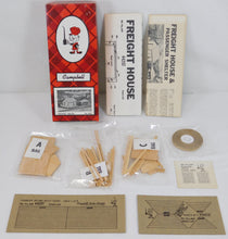 Load image into Gallery viewer, Campbell #442 HO scale Freight House & Passenger Shelter Complete C-8 wood kit
