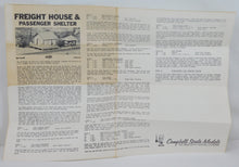 Load image into Gallery viewer, Campbell #442 HO scale Freight House & Passenger Shelter Complete C-8 wood kit
