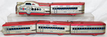 Load image into Gallery viewer, Marx 7675 M10005 Union Pacific Articulated passenger 5 CAR Set Red Blue Streamline UP 1951-52