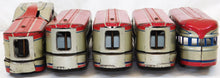 Load image into Gallery viewer, Marx 7675 M10005 Union Pacific Articulated passenger 5 CAR Set Red Blue Streamline UP 1951-52