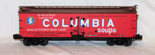 Load image into Gallery viewer, K-Line K742-8022 Columbia Soups Woodside Billboard Reefer 1/48 O w/ ALL EXTRAS!